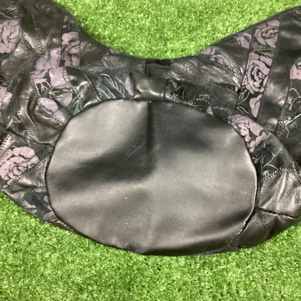 Vintage Leather Hobo Patchwork Bag